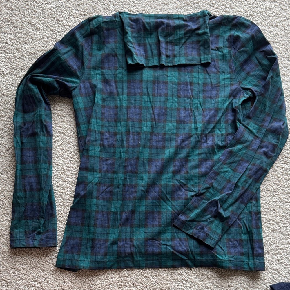 J Crew Plaid Tissue Turtle Neck